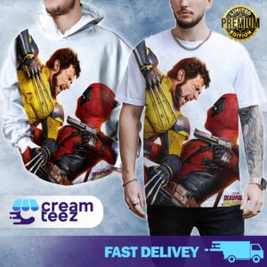 3D Tshirt and Hoodie New Poster For Deadpool And Wolverine Peak incoming In Theaters On July 26 All Over Print