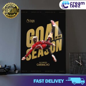 Alejandro Garnacho Goal of the season The Football Association Challenge Cup Manchester United 30th minute At Wembley Stadium 2023-24 season Print Art Poster and Canvas