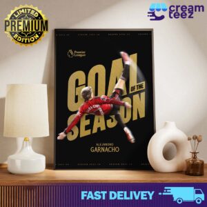 Alejandro Garnacho Goal of the season The Football Association Challenge Cup Manchester United 30th minute At Wembley Stadium 2023-24 season Print Art Poster and Canvas