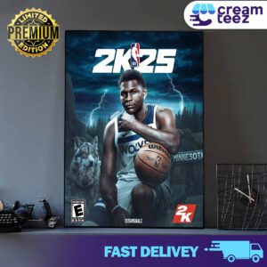 Anthony DeVante Edwards The Cover Athlete Of NBA 2K25 By Zgvisualz Print Art Poster and Canvas