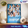 Congrats Manchester City Champions Premier League 2023-2024 Man City Champions 4 In A Row Print Art Canvas And Poster