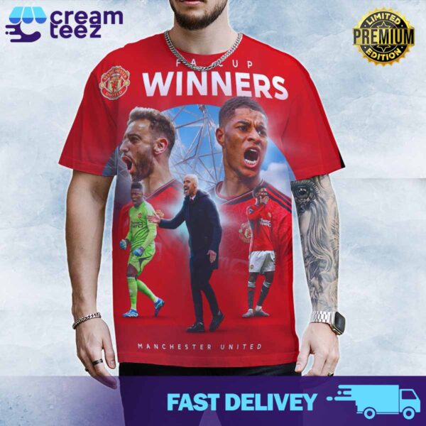 Congratulations on Manchester United’s 13th victory in the 2023-24 Football Association Challenge Cup T Shirt