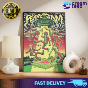 Dark Matter In Seattle Tonight Art By Garrett Morlan May 28 30 2024 Event Poster For Pearl Jam Print Art Poster and Canvas 2