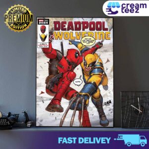 Deadpool and Wolverine X MEN 2 Weapon X Traction Variant Edition by Marvel Studios 2024 Art Poster