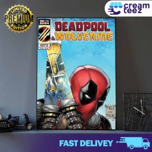 Deapool and Wolverine Fantastic Four #22 Weapon X Traction Variant Edition by Marvel Studios 2024 Print Art Poster and Canvas 2