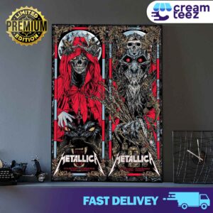 Official Metallica M72 World Tour Killer Full Show Poster Of The European Run In Munich Germany At Olympiastadion On 24th And 26th May 2024 Print Art Poster and Canvas