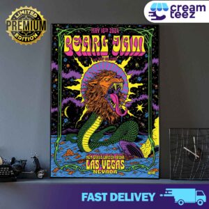 Pearl Jam With Deep Sea Diver in Las Vegas Nevada May 16th 2024 Print Art Poster and Canvas