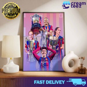 The hottest images of the day Barcelona women’s football club won the UEFA Women’s Champions League 2023-24 Print Art Poster and Canvas