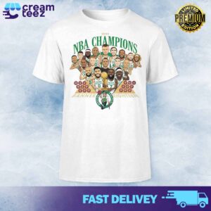 Boston Celtics NBA Champions 2024 Banner Eighteen T-Shirt Unisex