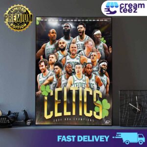 Boston Celtics are NBA Finals champions 2023 2024 18-year NBA Finals champion icon poster Print Art Poster And Canvas