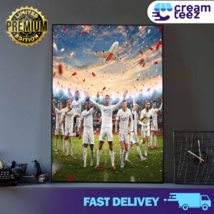 Congratulations to European champion Real Madrid for the UEFA Final 2023 2024 season Print Art Poster and Canvas