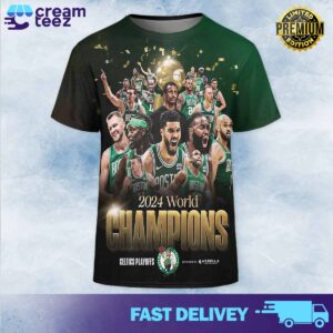 Congratulations to the Boston Celtics who are officially the 2024 NBA Final champions All Over Print Tshirt Hoodie Sweatshirt 3D