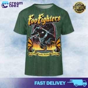 Foo Fighters in London June 22 2024 London Stadium Uk Poster By Loppler All Over Print Tshirt Sweatshirt and Hoodie 3D