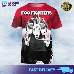 Foo Fighters in Principality Stadium new poster artwork from Charlie Gould with Himalayas Band and Wet Leg Band June 25 2024 All Over Print Tshirt Sweatshirt and Hoodie 3D