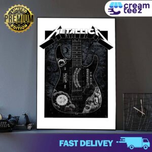 Metallica Denmark M72 Papa Het Guitar Print Art Poster and Canvas