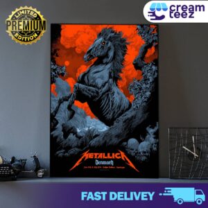 New poster of Metallica Denmark M72 Limited of Copenhagen June 14 and 16, 2024 Parken Stadium Copenhagen Print Art Poster and Canvas