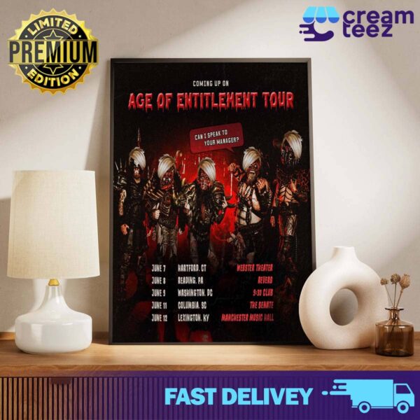 Gwar Concert 2024 Age Of Entitlement Tour Schedule List Date Print Art Poster Canvas