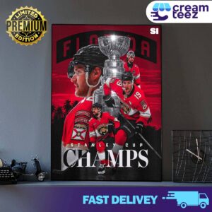 Congratulations to the Florida Panthers on winning the 2024 Hockey Stanley Cup Final season for the first time in history Print Art Poster And Canvas