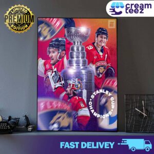 Congratulattion The Florida Panthers Win The Stanley Cup For The First Time In Franchise History In Stanley Cup Final 2024 Print Art Poster And Canvas