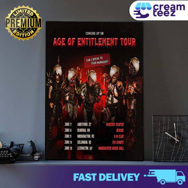 Gwar Concert 2024 Age Of Entitlement Tour Schedule List Date Print Art Poster Canvas