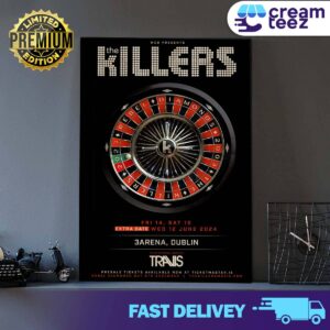 MCD Presents The Killers Stage Times 12 14 15 June At 3Arena Dublin Plus Special Guests Travis Print Art Poster Canvas