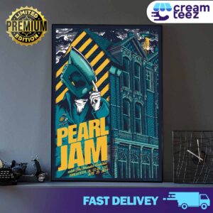 Pearl Jam's Working Tour with Murder Capital Manchester UK C0 OP Poster Artwork by Stuff By Mark limited merchandise June 25, 2024