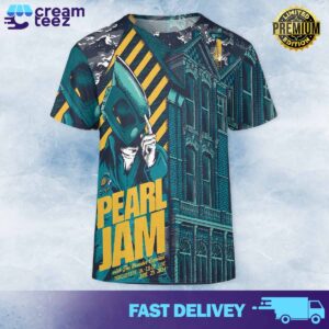 Pearl Jam’s Working Tour with Murder Capital Manchester UK C0-OP Poster Artwork by Stuff By Mark limited merchandise June 25, 2024 All Over Print Tshirt Sweatshirt and Hoodie 3D
