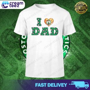 Retro I Love Dad Boston Celtics T-Shirt