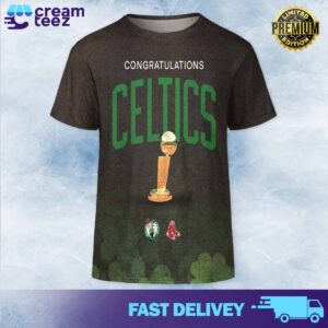 The most titles in NBA history Congrats Boston Celtics on Banner 18 at NBA Champion 2023 2024 All Over Print Tshirt Hoodie Sweatshirt 3D