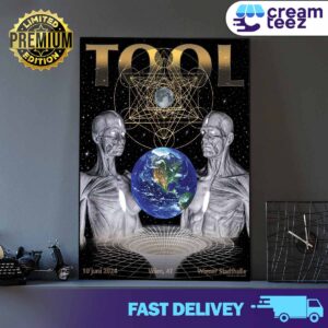 Tool effing Tool World Tour Army limited merch poster with artwork from Mike Gamble at Wiener Stadthalle with Night Verses tonight's June 10 2024 Vienna, Austria 2