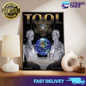 Tool effing Tool World Tour Army limited merch poster with artwork from Mike Gamble at Wiener Stadthalle with Night Verses tonight's June 10 2024 Vienna, Austria