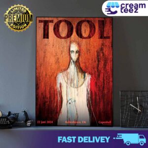 Tool effing Tool World Tour in COPENHELL on the Helviti Stage a limited merch poster with artwork from Pegah Salimi June 22 2024 2
