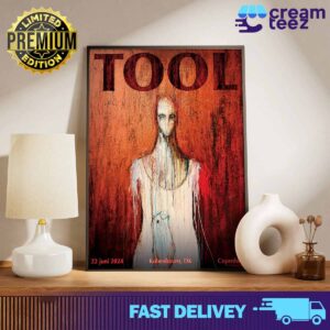 Tool effing Tool World Tour in COPENHELL on the Helviti Stage a limited merch poster with artwork from Pegah Salimi June 22 2024