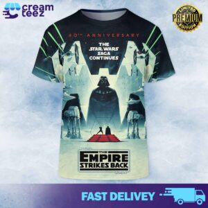 40th Anniversary The Star Wars Saga Continues The Empire Strikes Back All Over Print T-shirt 3D