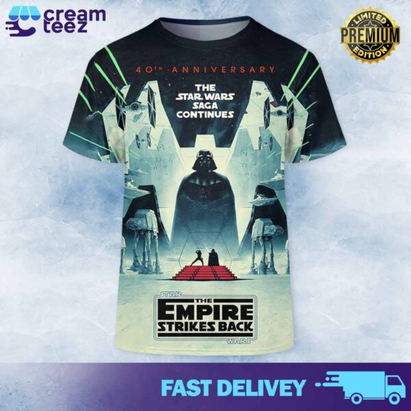 40th Anniversary The Star Wars Saga Continues The Empire Strikes Back All Over Print T-shirt 3D