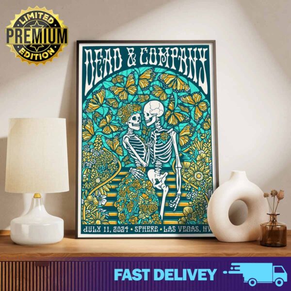 Dead and Company Weekend 8 Poster Merchandise Limited at The Venetian Resort Las Vegas July 11 2024 Sphere Las Vegas NV Print Art Poster And Canvas