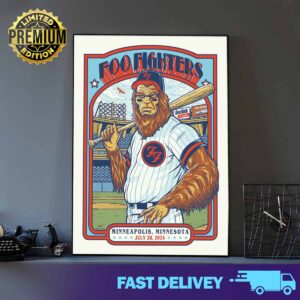 Foo Fighters Minneapolis minnesota Poster from Brent Schoonover Limited Edition july 28 2024