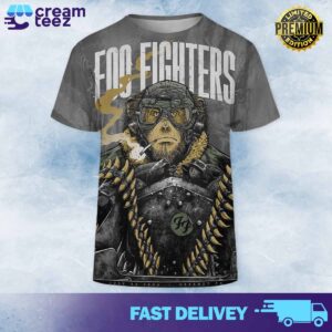 Foo Fighters official poster at Hershey limited edition merchandise July 23 2024 All Over Print T-shirt 3D