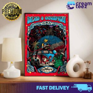 Happy Fourth Day of July Dead And Company Tour in Las Vegas NV July 4, 2024 Limited Merchandise Print Art Poster And Canvas