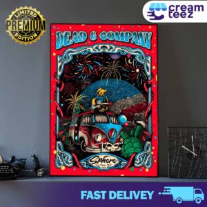 Happy Fourth Day of July Dead And Company Tour in Las Vegas NV July 4, 2024 Limited Merchandise Print Art Poster And Canvas