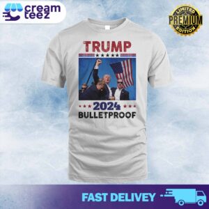 Limited Edition Patriotic Trump 2024 Bulletproof Tshirt