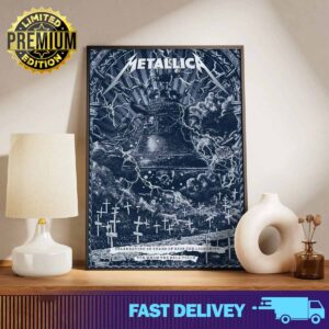 Metallica For Celebrating 40 years of ride the lighting for whom the bell tolls Limited Edition Printed Poster 2