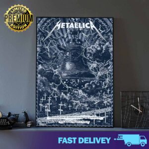 Metallica For Celebrating 40 years of ride the lighting for whom the bell tolls Limited Edition Printed Poster