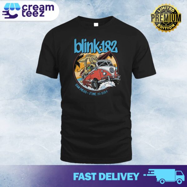 Official Blink-182 Tshirt for today’s show June 30, 2024 at Petco Park in San Diego, CA