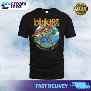 Official blink-182 T shirt for today’s show 9th July 2024 at the Chase Center in San Francisco, CA