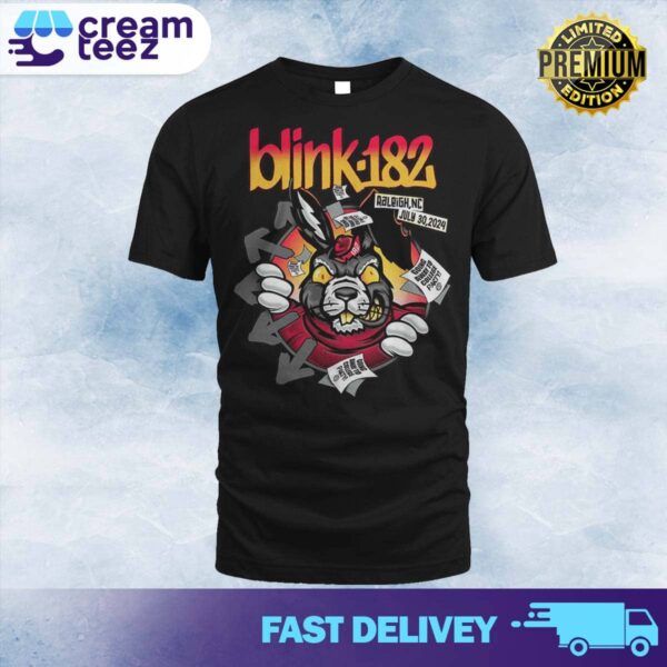 Official blink-182 T-shirt for today’s show at the PNC Arena in Raleigh, NC Limited Edition July 30 2024