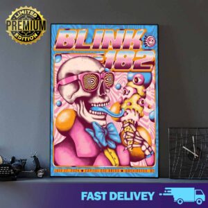 Official blink 182 poster for today's show at the Capital One Arena in Washington, DC 2