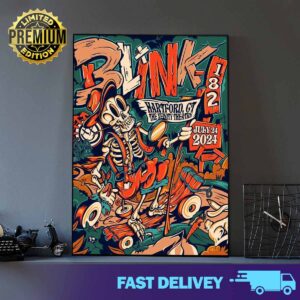 Official blink-182 poster for today’s show at the Xfinity Theater in Hartford, CT Print Art Poster And Canvas