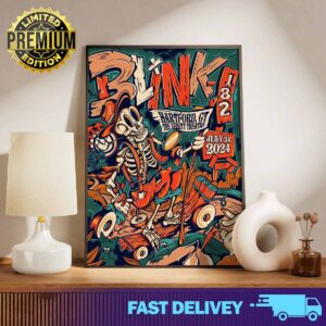 Official blink-182 poster for today’s show at the Xfinity Theater in Hartford, CT Print Art Poster And Canvas