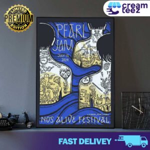 Pearl Jam Dark Matter in Lisbon 2024 NOS Alive Limited Poster Merchandise July 13, 2024 2